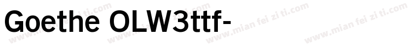Goethe OLW3ttf字体转换